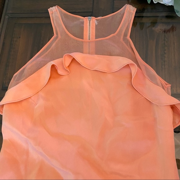 Rebecca Taylor Silk Dress Peach Colored Size 0 - Picture 4 of 13